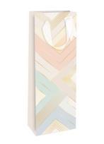 Opakowanie Torebka na butelkę Pastel Stripes - geometryczne..
