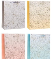 Opakowanie Torebka ozdobna 18x23x10cm hot-stamp mix ROZETTE