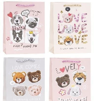 Opakowanie Torebka ozdobna 18x23x8cm dziecięce mix ROZETTE