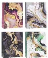 Opakowanie Torebka ozdobna 18x23x8cm hot-stamp mix ROZETTE