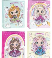 Opakowanie Torebka ozdobna 18x23x8cm hot-stamp mix ROZETTE