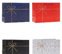 Opakowanie Torebka ozdobna 24x18x8cm hot-stamp mix ROZETTE