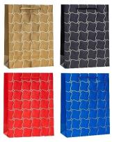Opakowanie Torebka ozdobna 26x32x10cm hot-stamp mix ROZETTE