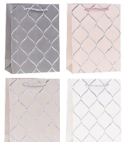 Opakowanie Torebka ozdobna 26x32x10cm hot-stamp mix ROZETTE