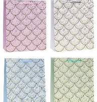 Opakowanie Torebka ozdobna 26x32x10cm hot-stamp mix ROZETTE