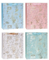 Opakowanie Torebka ozdobna 26x32x10cm hot-stamp mix ROZETTE