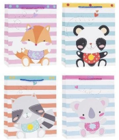 Opakowanie Torebka ozdobna 26x32x10cm hot-stamp mix ROZETTE