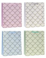 Opakowanie Torebka ozdobna 26x32x10cm hot-stamp mix ROZETTE 12 szt