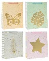 Opakowanie Torebka ozdobna 31x40x12cm hot-stamp mix ROZETTE