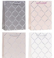 Opakowanie Torebka ozdobna 31x40x12cm hot-stamp mix ROZETTE