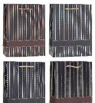 Opakowanie Torebka ozdobna 31x42x12cm hot-stamp mix ROZETTE