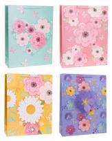 Opakowanie Torebka ozdobna 43x55x15cm szerokie dno mix