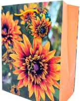 Opakowanie Torebka ozdobna matowa 18x23x10cm Kwiaty