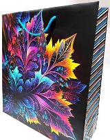 Opakowanie Torebka ozdobna matowa 18x23x10cm liście GB23129