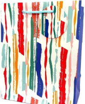 Opakowanie Torebka ozdobna matowa 18x23x10cm Paski