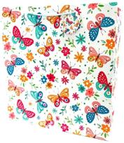 Opakowanie Torebka ozdobna matowa 35x37x12cm Motyle i Kwiaty