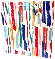 Opakowanie Torebka ozdobna matowa 35x37x12cm Paski