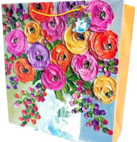 Opakowanie Torebka ozdobna matowa 35x37x12cm Pszczoły