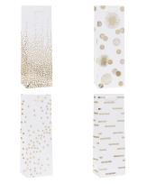 Opakowanie Torebka ozdobna na butelkę 12x35x9cm mix ROZETTE