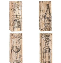 Opakowanie Torebka ozdobna na butelkę 12x36x9cm mix ROZETTE