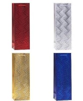 Opakowanie Torebka ozdobna na butelkę 12x36x9cm mix ROZETTE