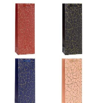 Opakowanie Torebka ozdobna na butelkę 12x36x9cm mix ROZETTE