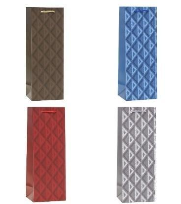 Opakowanie Torebka ozdobna na butelkę 12x36x9cm mix ROZETTE