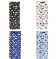 Opakowanie Torebka ozdobna na butelkę 12x36x9cm mix ROZETTE