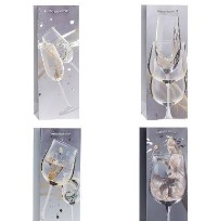 Opakowanie Torebka ozdobna na butelkę 12x36x9cm mix ROZETTE