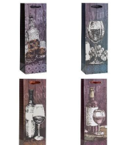 Opakowanie Torebka ozdobna na butelkę 12x36x9cm mix ROZETTE