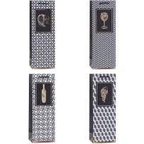 Opakowanie Torebka ozdobna na butelkę 12x36x9cm mix ROZETTE