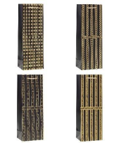 Opakowanie Torebka ozdobna na butelkę 12x36x9cm mix ROZETTE