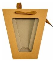 Opakowanie Torebka ozdobna TS-2 - trapez szara - 16x26x11