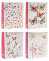 Opakowanie Torebka prezentowa 18x23x8cm Motyle mix