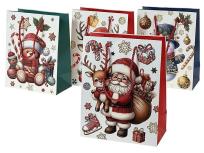 Opakowanie Torebka prezentowa Boże Narodzenie 23x18x9cm MIX