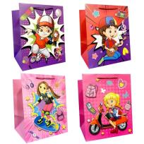 Opakowanie Torebka prezentowa dziecięca L szerokie dno mix