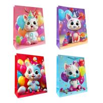 Opakowanie Torebka prezentowa dziecięca S urodziny kotki mix