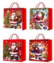 Opakowanie Torebka prezentowa L Boże Narodzenie brokat mix