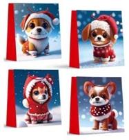 Opakowanie Torebka prezentowa L Boże Narodzenie brokat mix