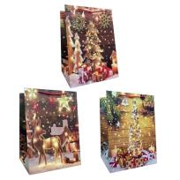 Opakowanie Torebka prezentowa L Boże Narodzenie szerokie dno