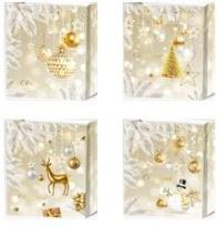 Opakowanie Torebka prezentowa L Boże Narodzenie szerokie dno