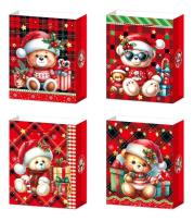 Opakowanie Torebka prezentowa M Boże Narodzenie brokat 3D mix
