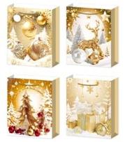 Opakowanie Torebka prezentowa M Boże Narodzenie brokat mix