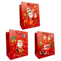 Opakowanie Torebka prezentowa M Boże Narodzenie szerokie dno