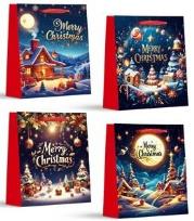 Opakowanie Torebka prezentowa S Boże Narodzenie brokat mix