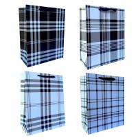 Opakowanie Torebka prezentowa S czarno-biała krata MIX