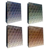 Opakowanie Torebka prezentowa uniwersalna L kwadraty mix