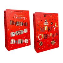 Opakowanie Torebka prezentowa XL Boże Narodzenie szerokie dno