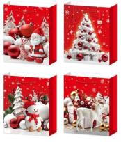 Opakowanie Torebka prezentowa XL Boże Narodzenie szerokie dno