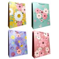 Opakowanie Torebka prezentowa XXL Kwiaty szerokie dno mix